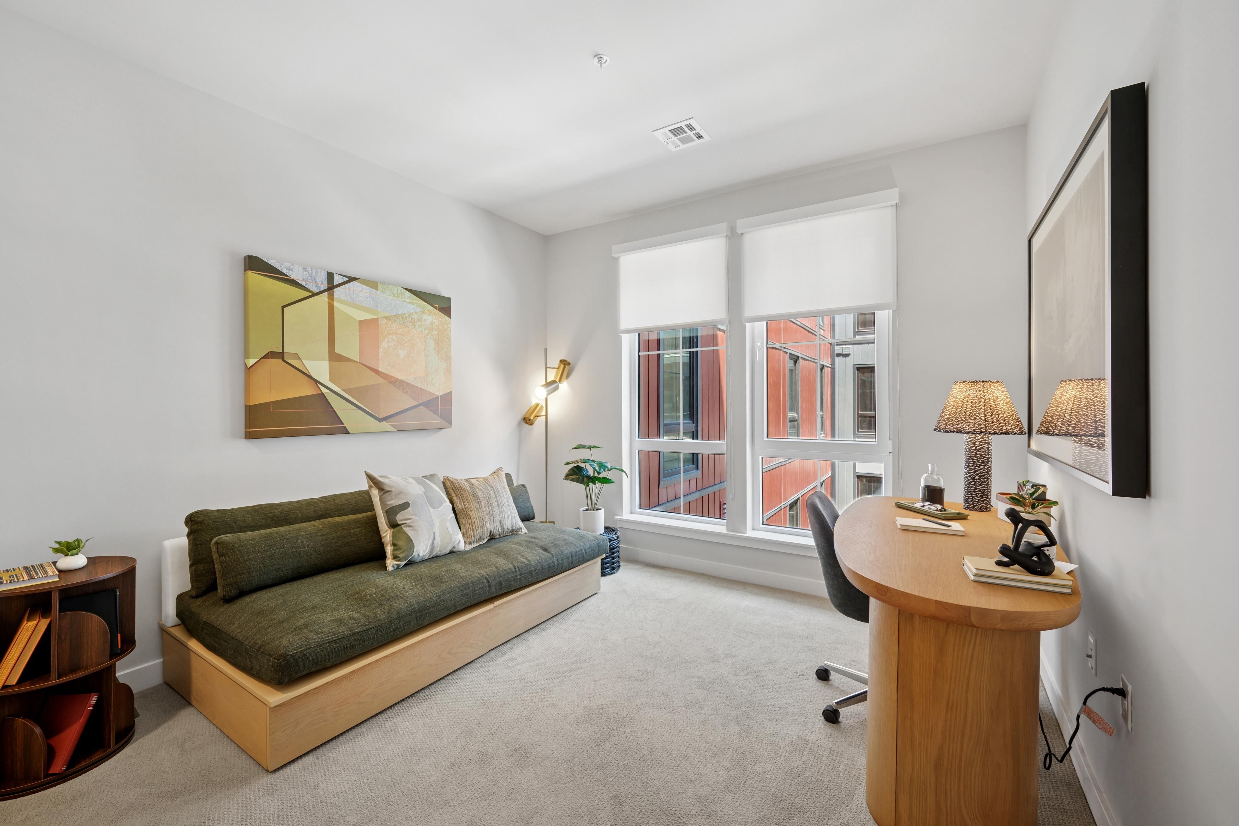 Spacious studio, one-, two-, and three-bedroom floor plans, many with dens and lofts