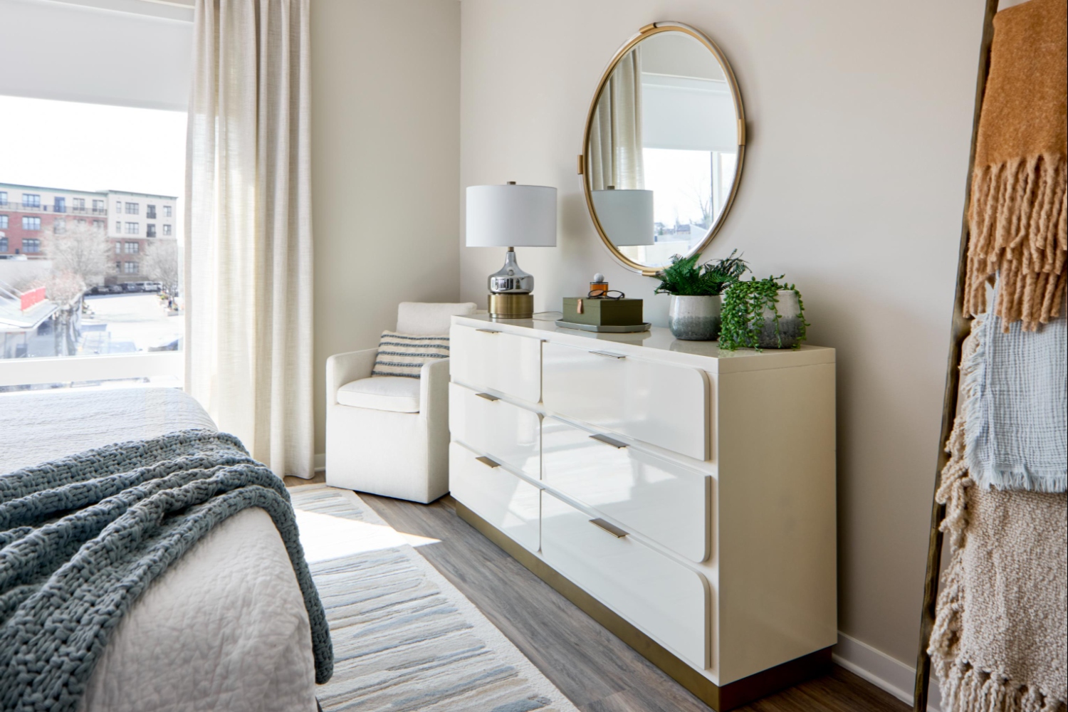 Generously sized bedroom with a focus on relaxation and intentional design