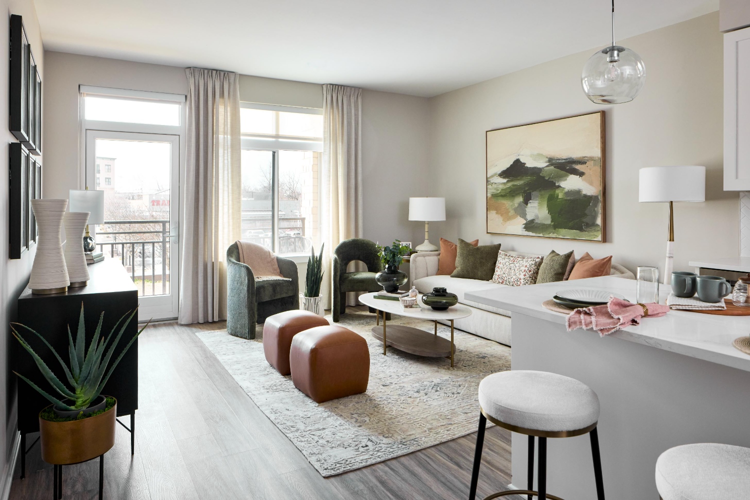 Open-concept living area offering seamless flow and elevated design