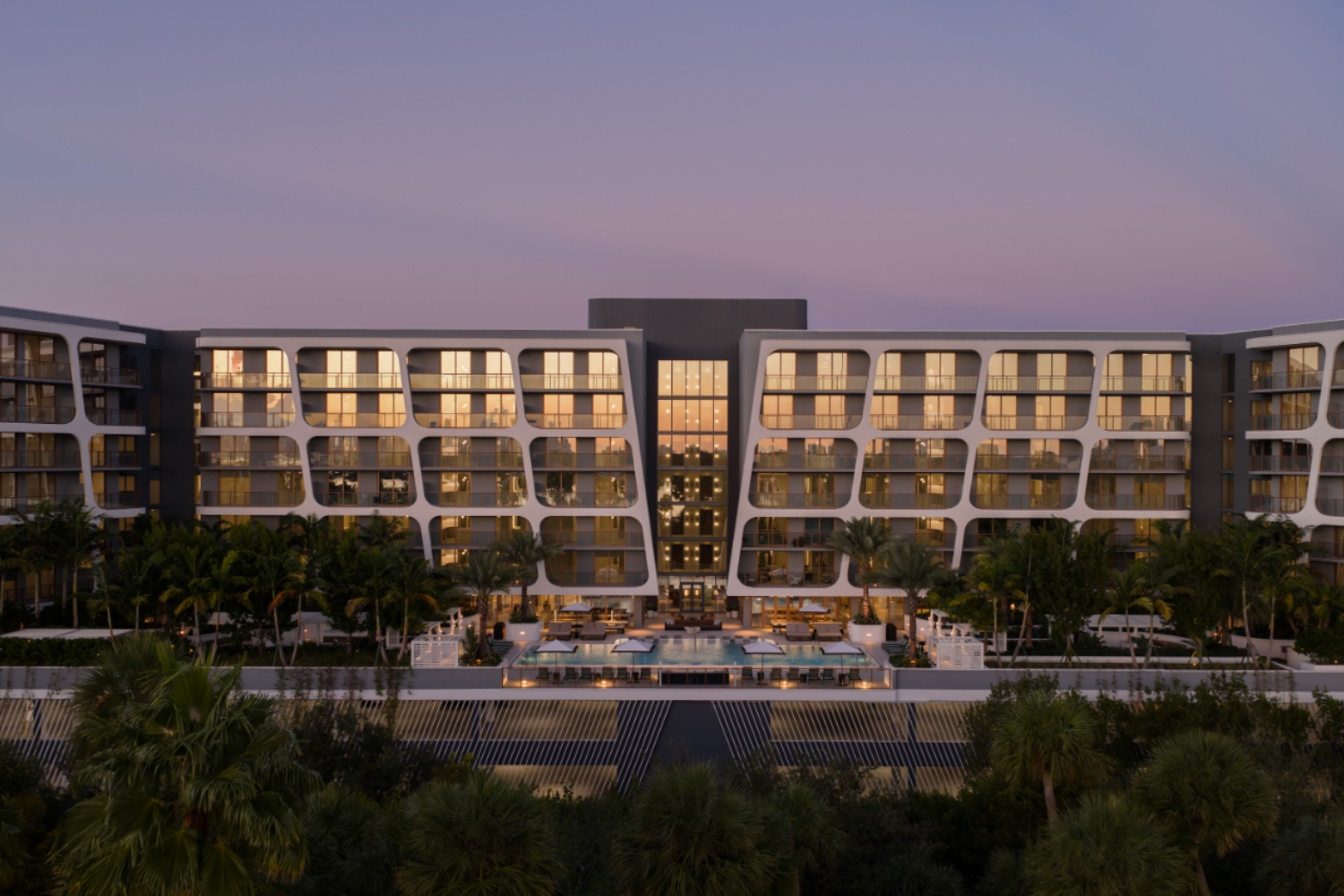 Avara Exterior at Dusk