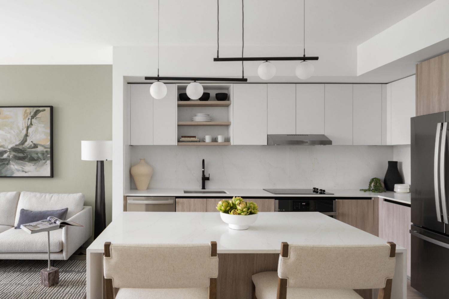 Kitchen and Living Room