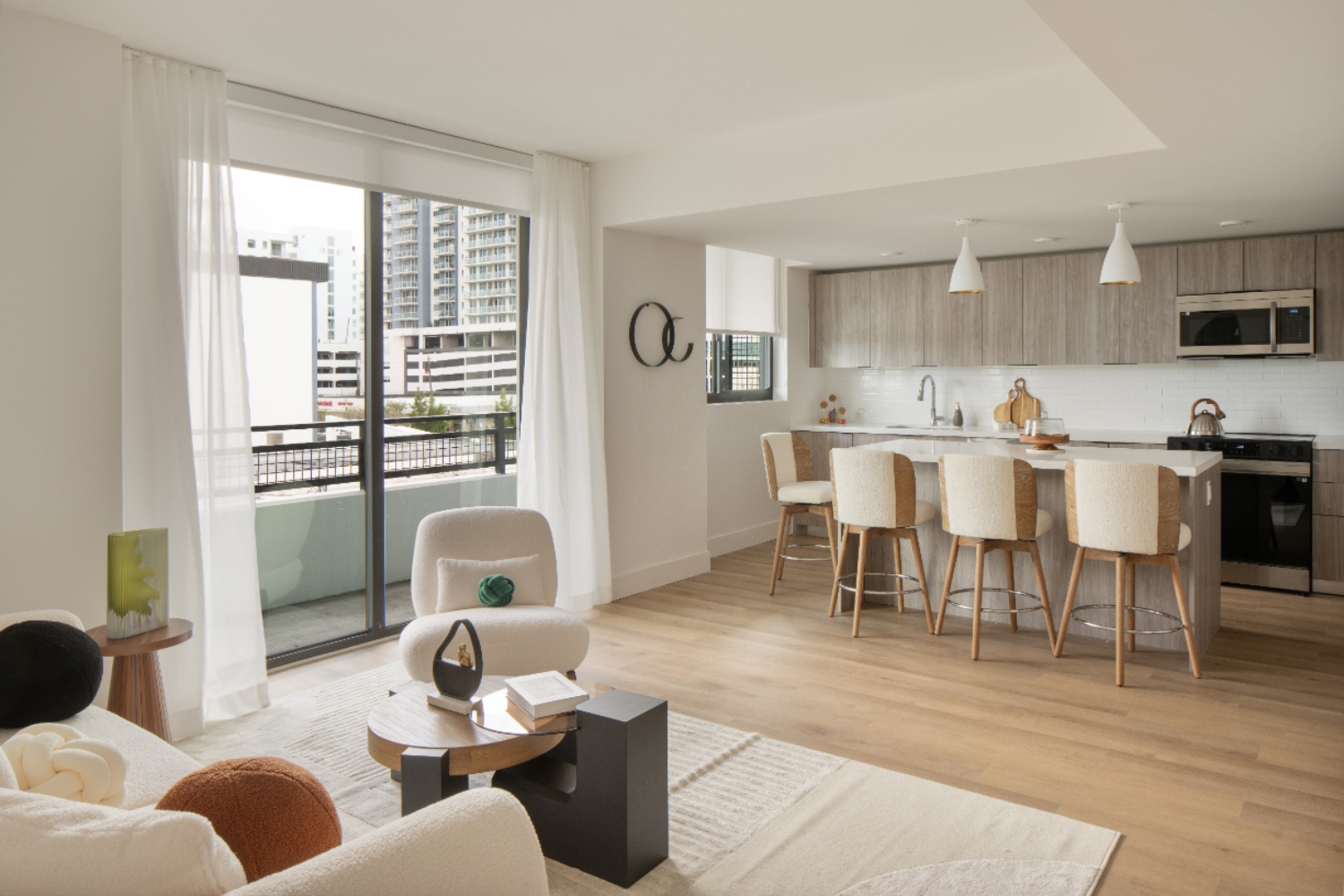 Revv_LuxuryApartments_KitchenandLivingRoom_HollywoodFlorida