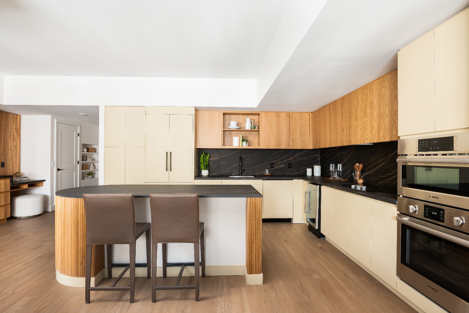 Gourmet kitchens with custom cabinetry