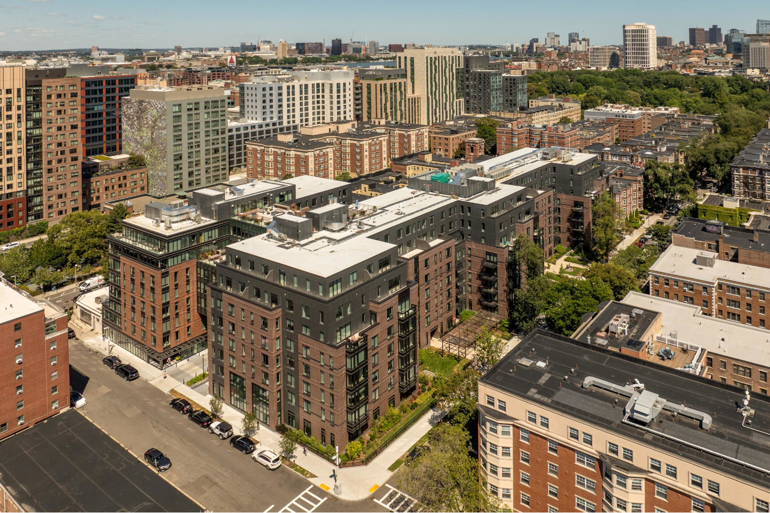 Corner Building Drone View