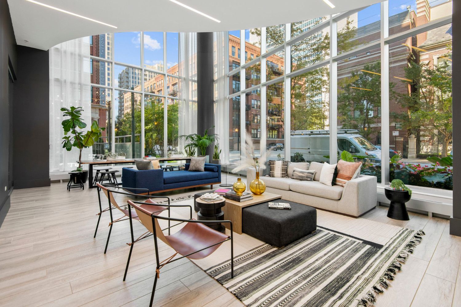 Spectacular views start the moment you enter Parc Huron through floor-to-ceiling glass windows.