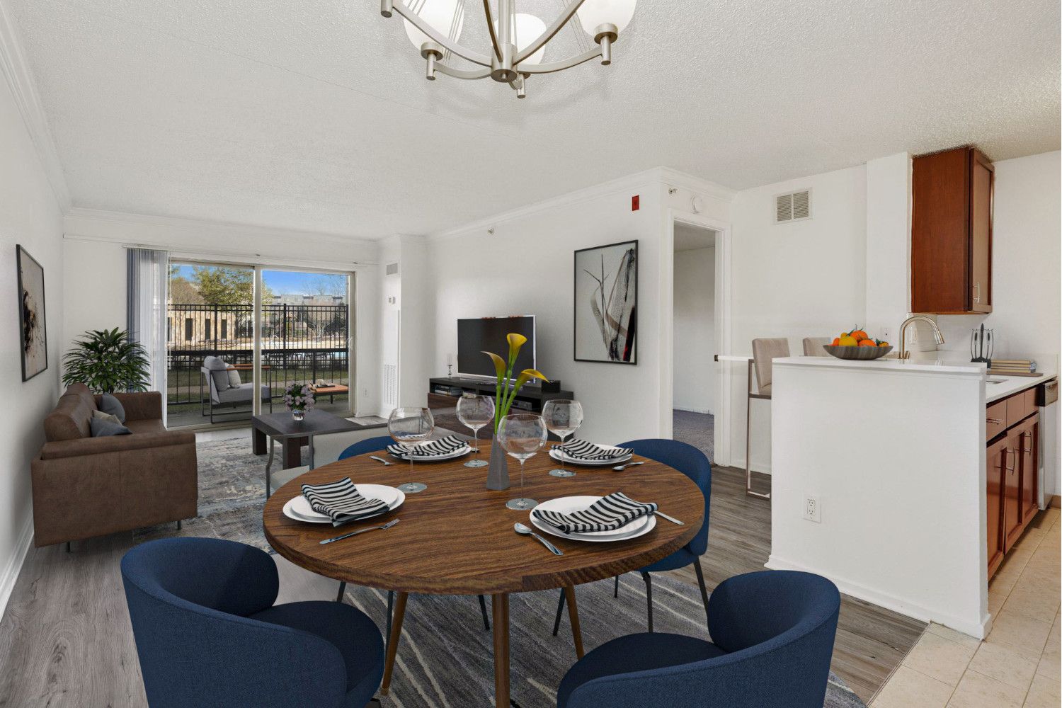 Kitchen Dining living