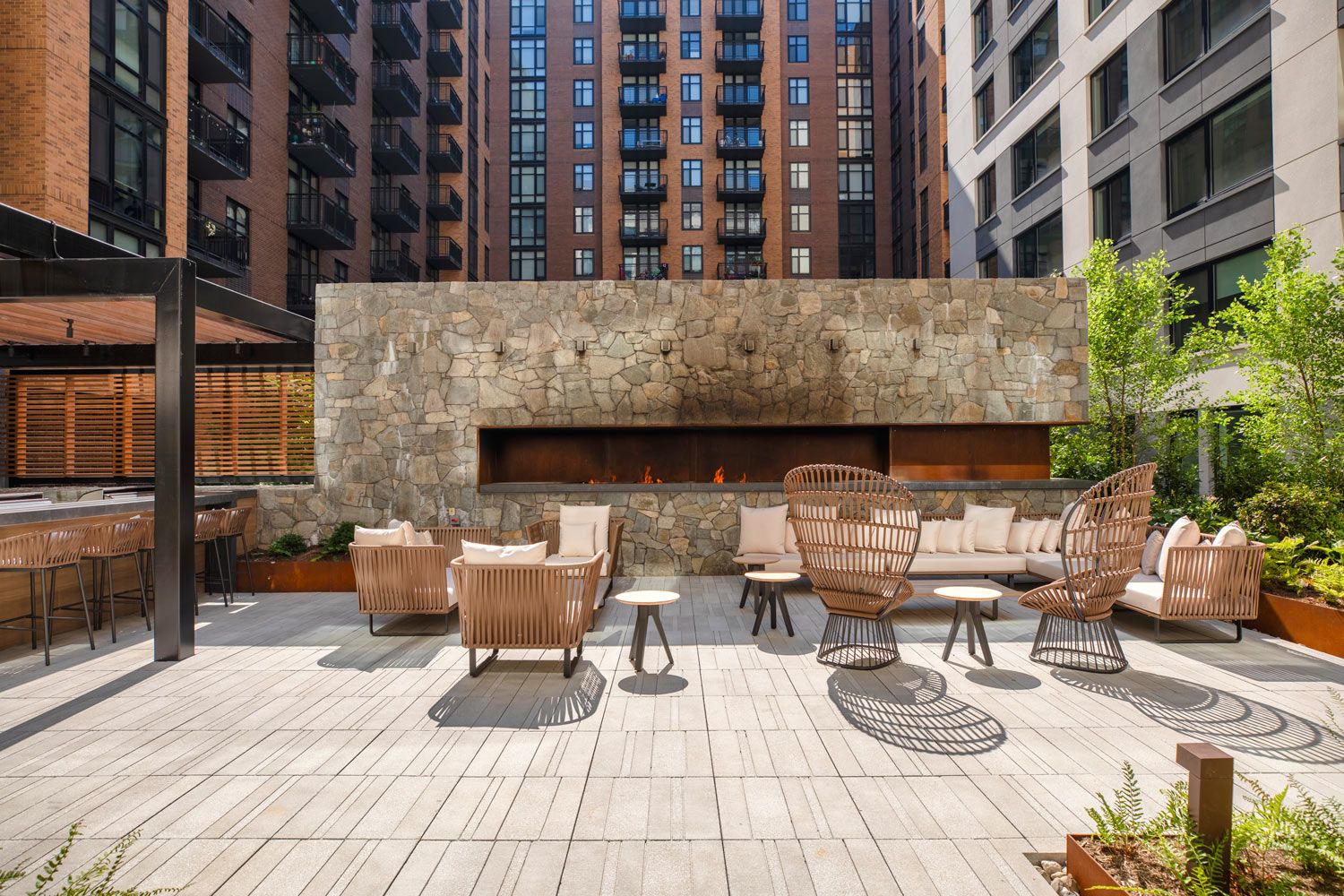 Terrace Seating & Fireplace