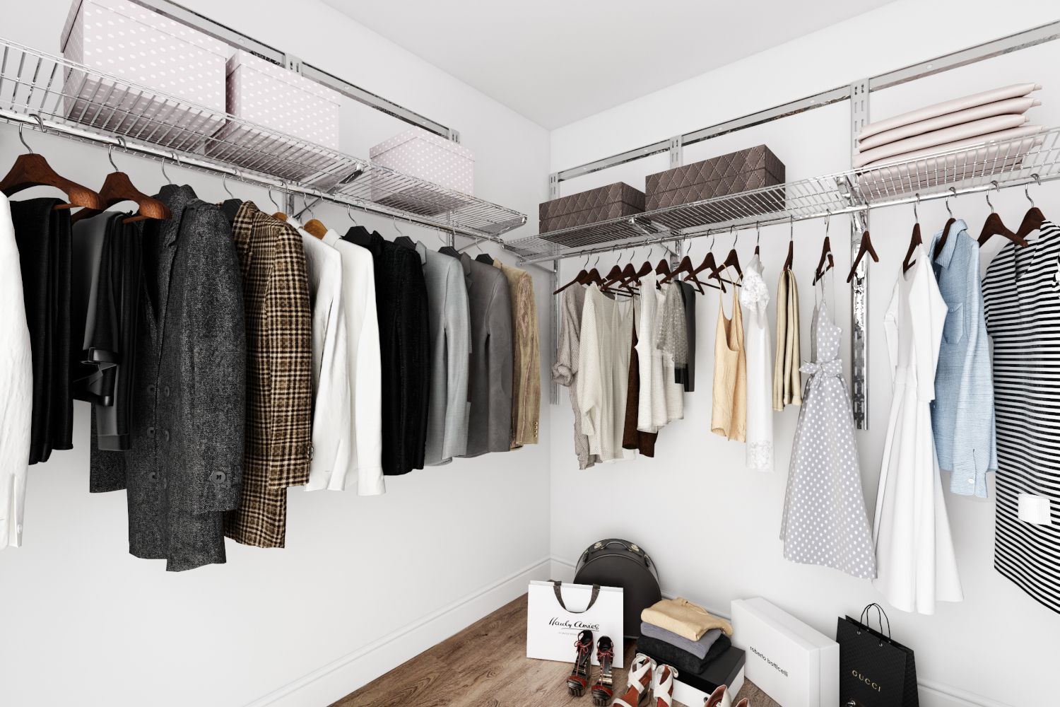 Maximize storage in your largecloset space