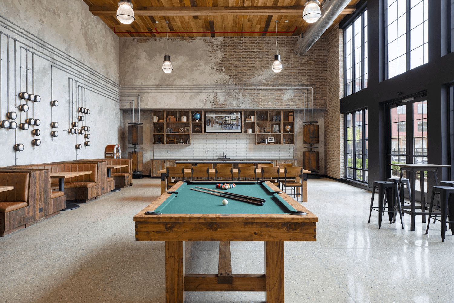 Billiards and stylish seating.