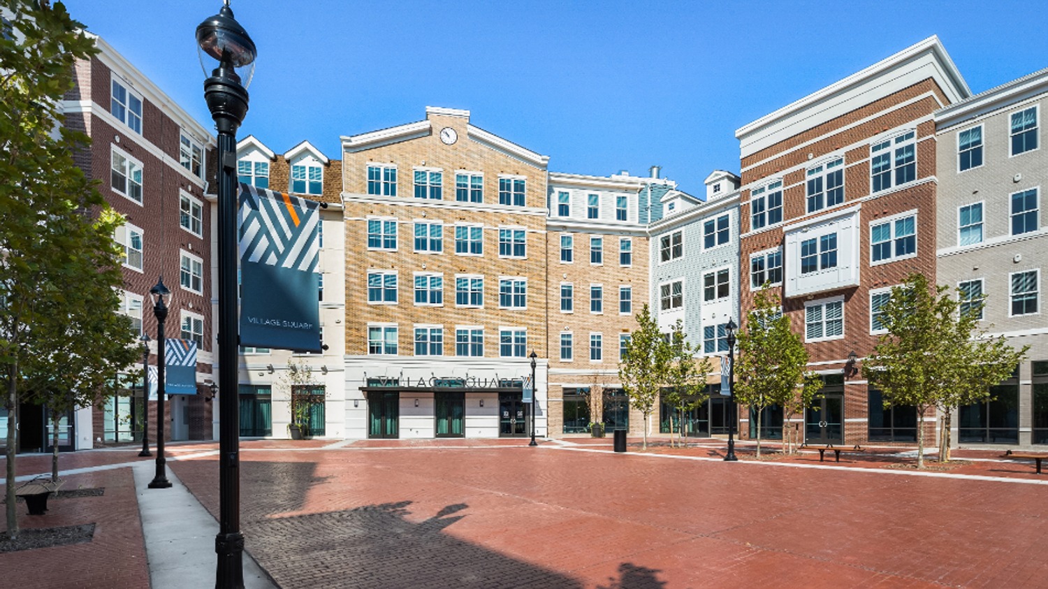 Building entrance and courtyard.