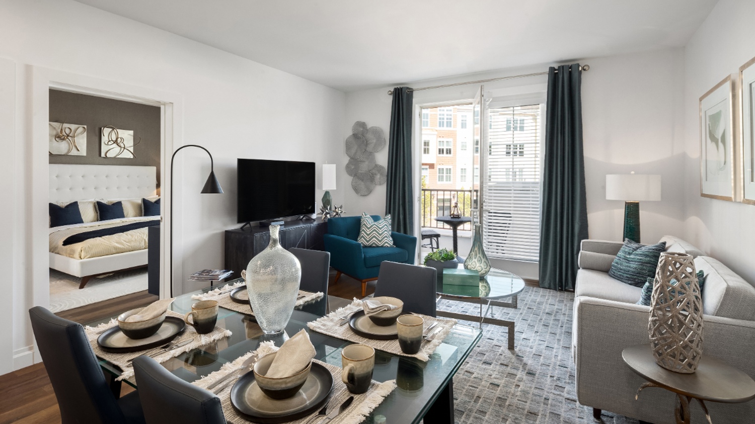 Living and dining area.