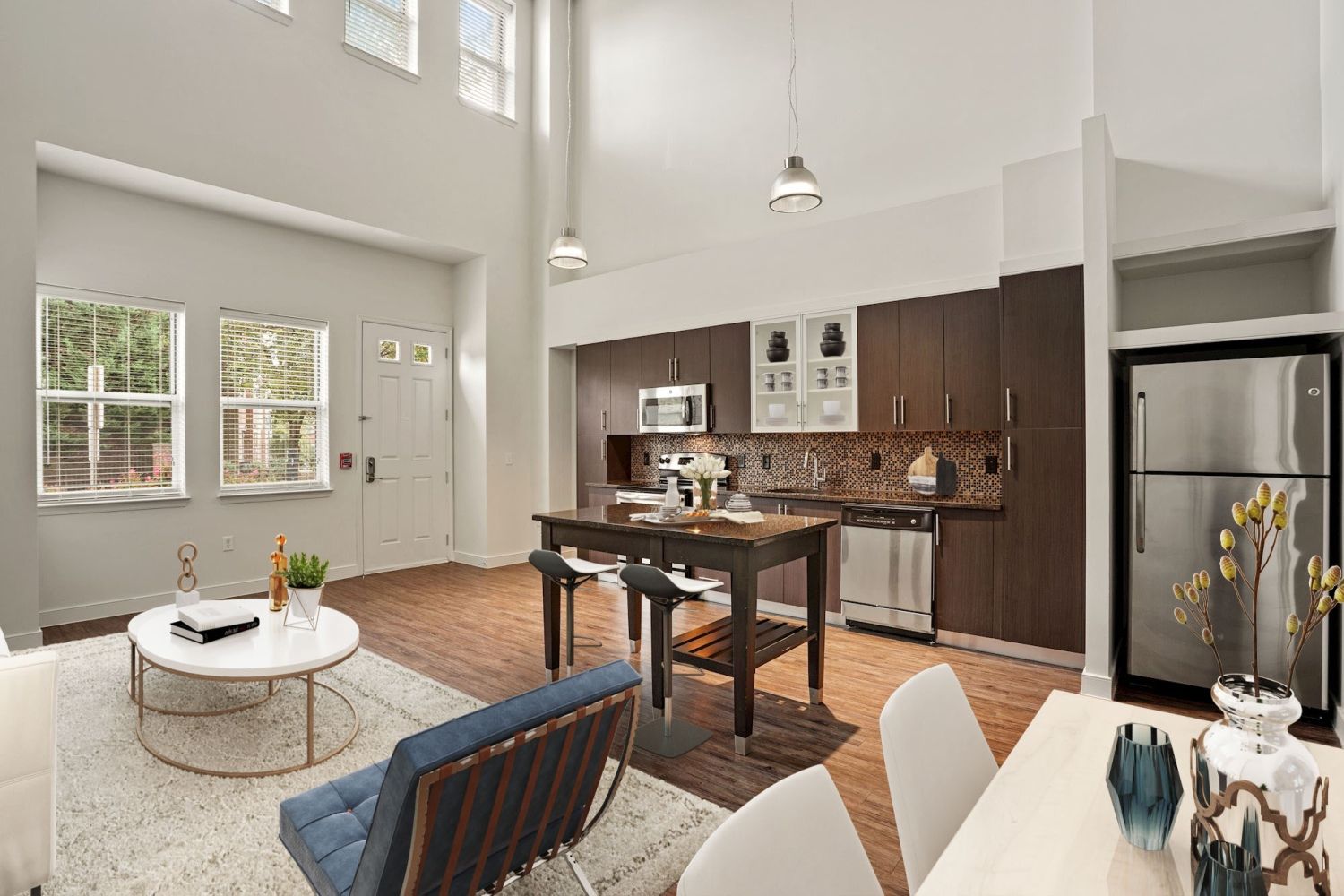 Kitchen and Living Room