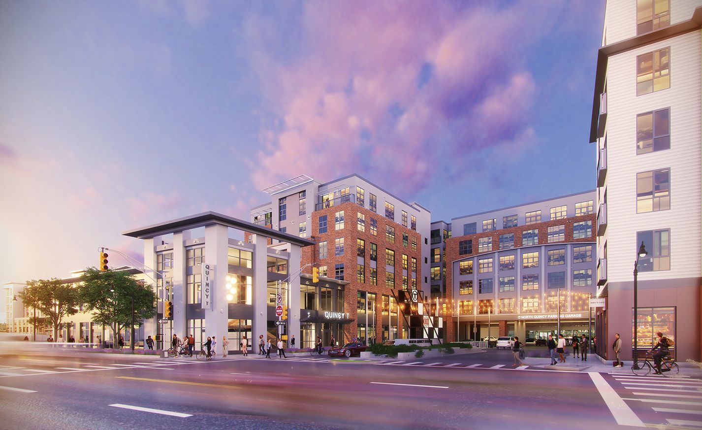 Apartments with direct access to the MBTA North Quincy Station