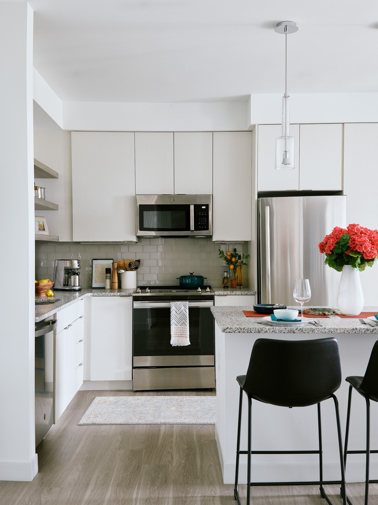 Light-filled apartments allow you to feel at home.