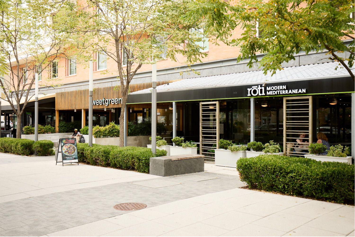 Indulge in neighborhood restaurant and retail options.