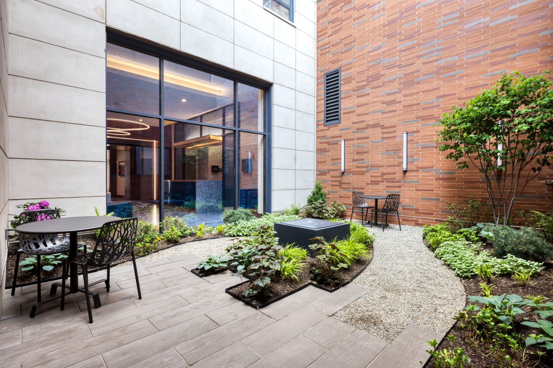 Courtyard with zen garden