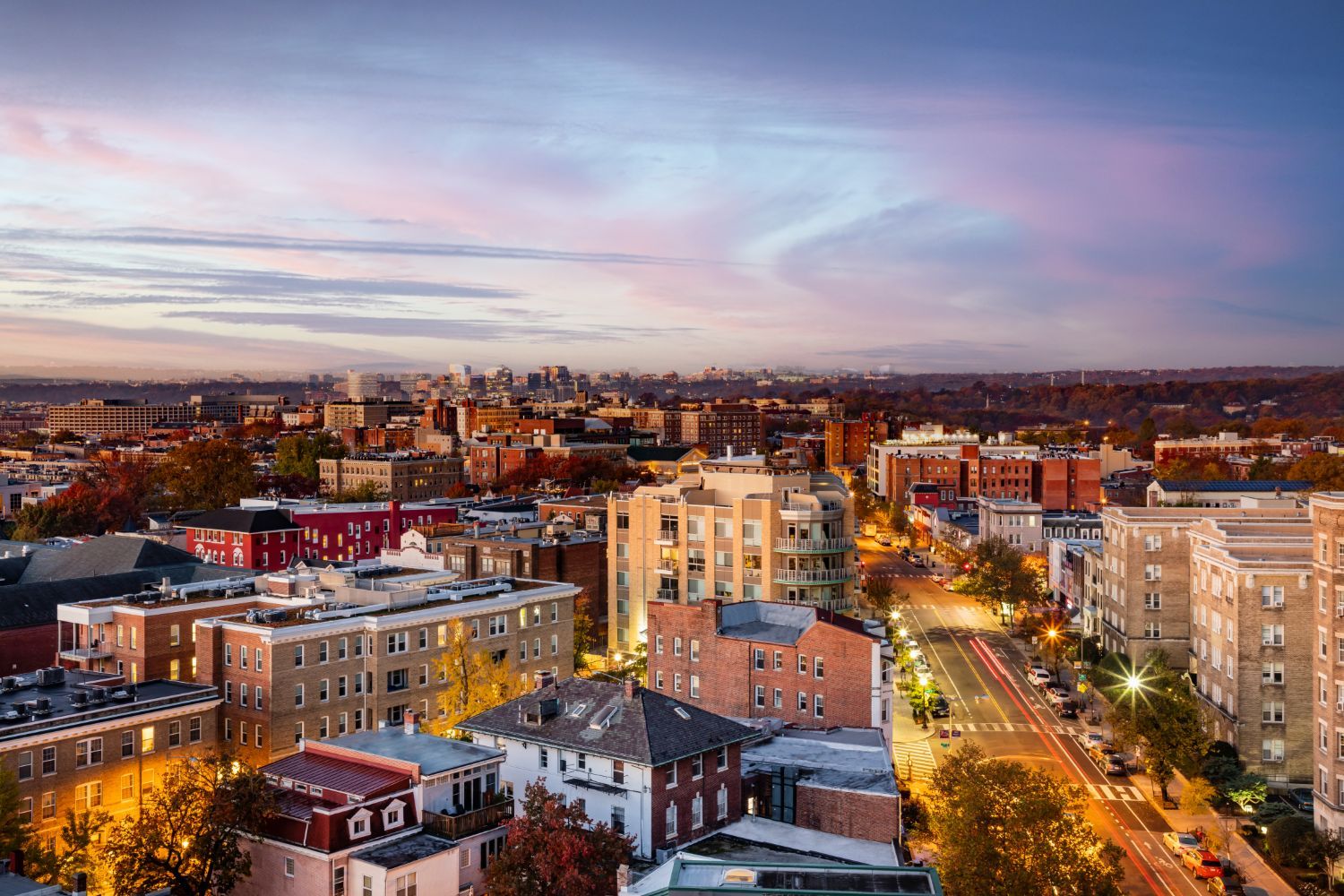 View of Adams Morgan and its urban energy
