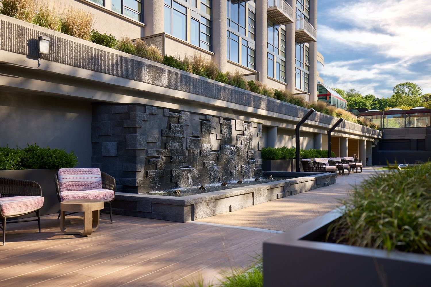 A harmonious waterfall feature for the ultimate relaxation