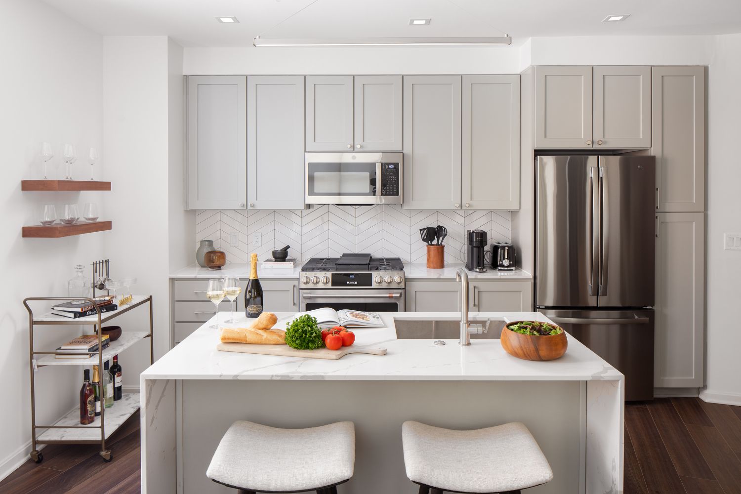 Large Kitchens with islands for plenty of space when cooking