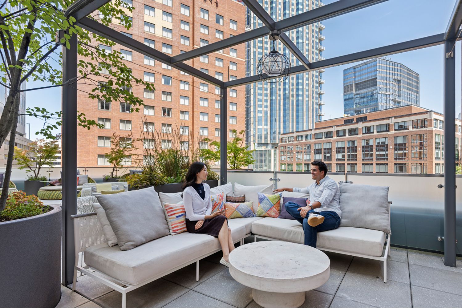 Rooftop seating area