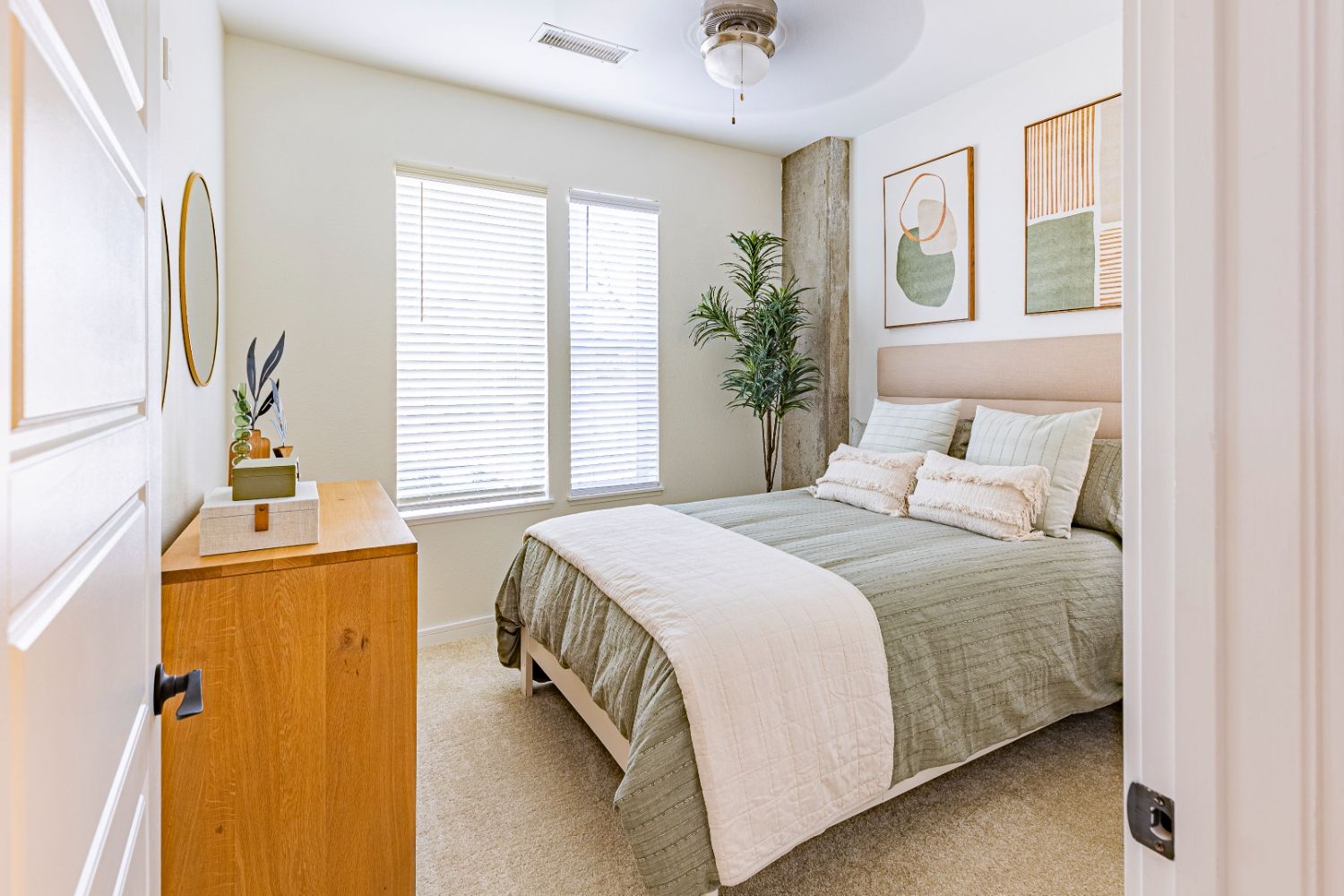 Bedroom with walk in closet