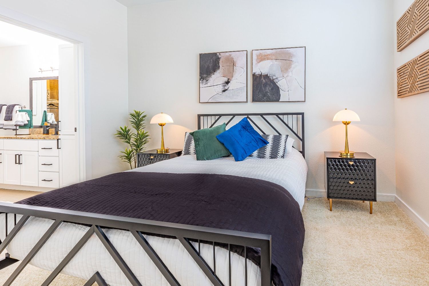 Bedroom with walk in closet