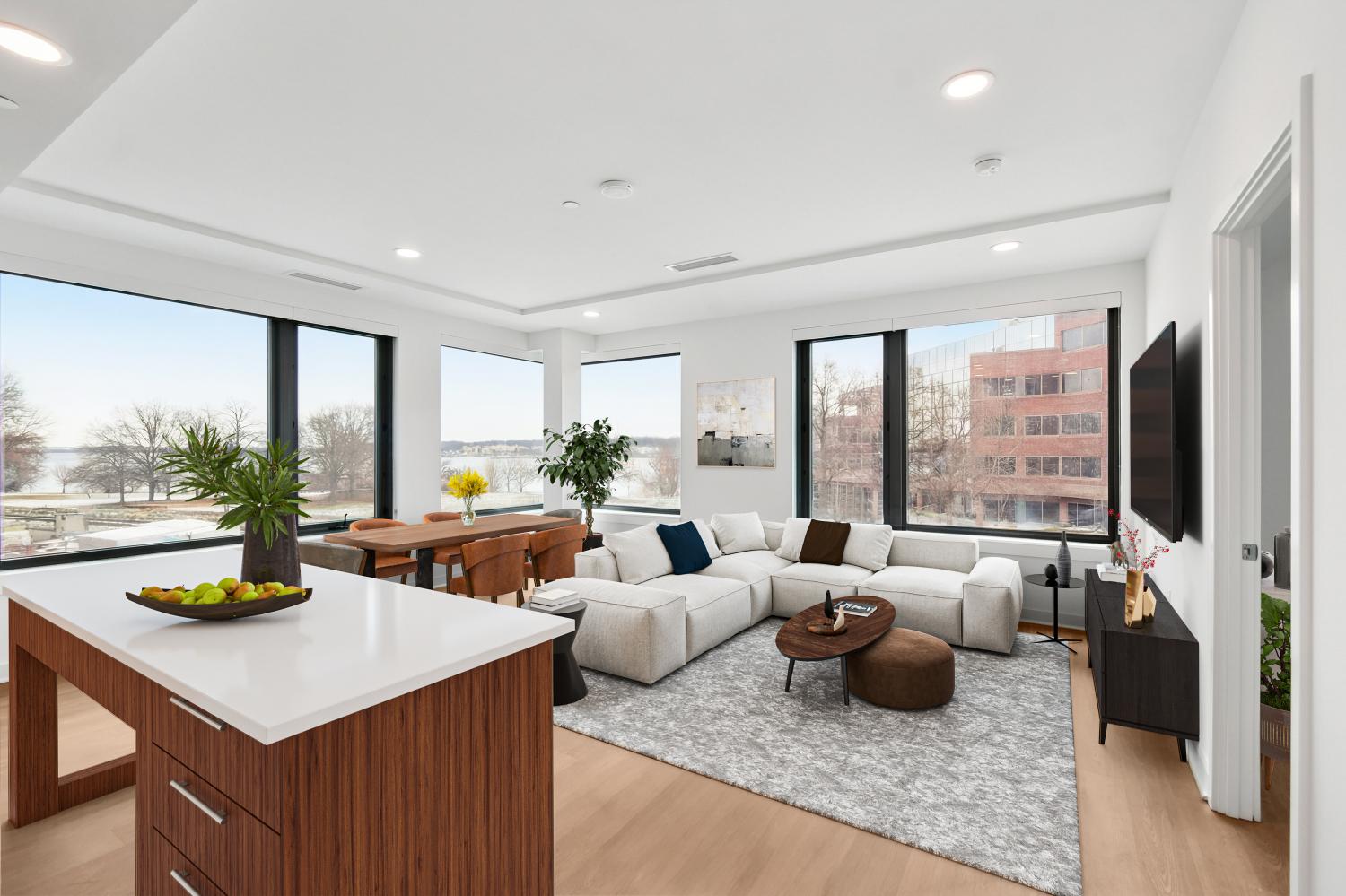 Current Alexandria Luxury Living Room and Kitchen