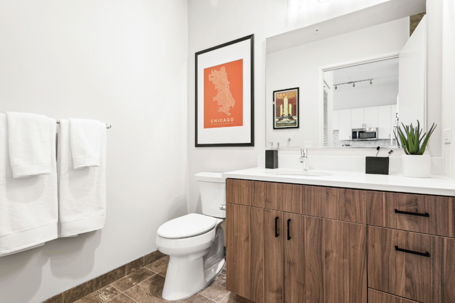 Modern apartment amenity at Logan Apartments in Logan Square Chicago with contemporary design