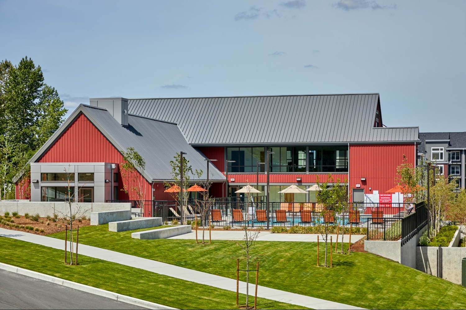 Exterior view of Anthology apartments in Issaquah Washington