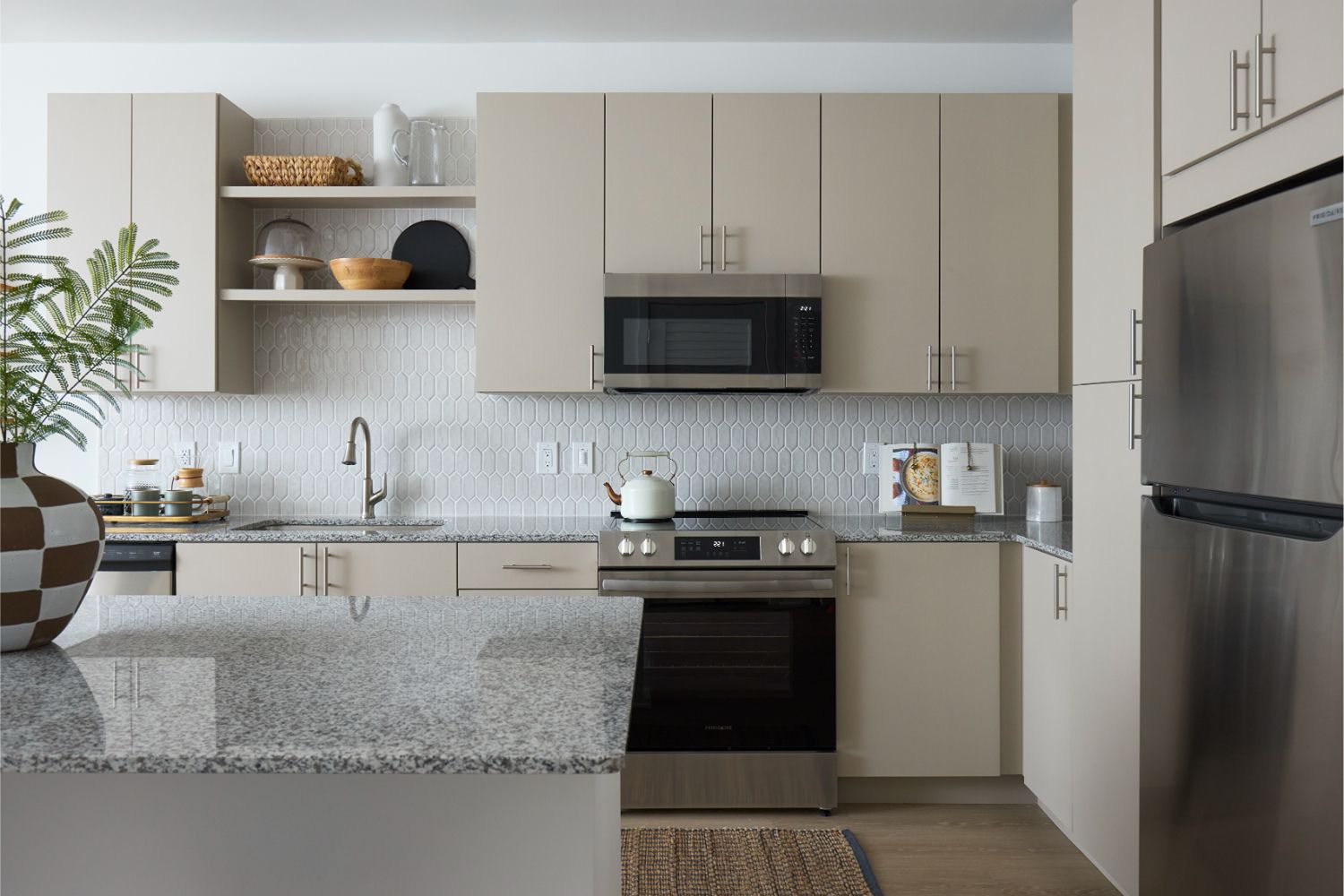 Kitchen in one of Alexan Brandywine luxury apartments in Brandywine, MD.